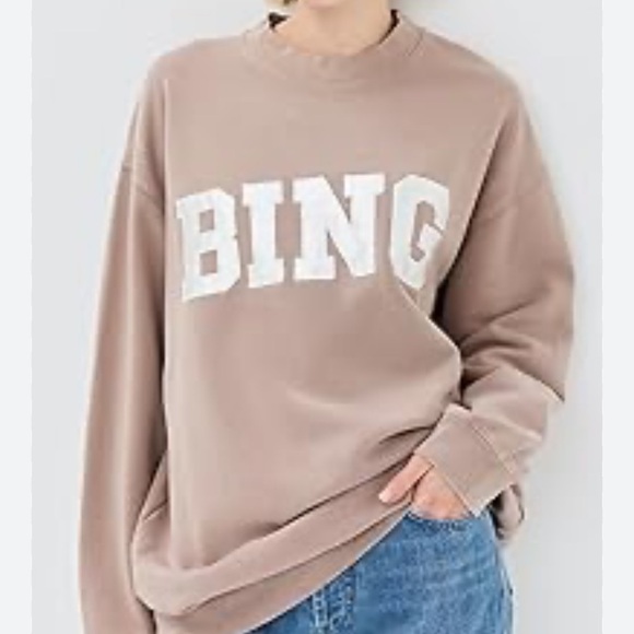 Anine Bing Tops - ANINE BING TYLER Tan Crewneck